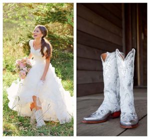 vestido de noiva com bota
