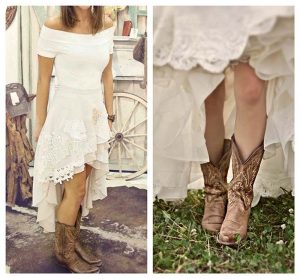 vestido de noiva para usar com bota